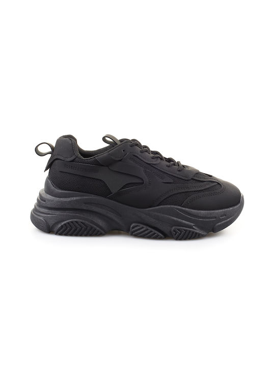 Fshoes Femei Chunky Sneakers Negre