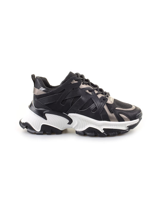 Fshoes Femei Chunky Sneakers Negre