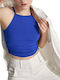Ale - The Non Usual Casual pentru Femei de Vară Bluză Fără mâneci Albastră