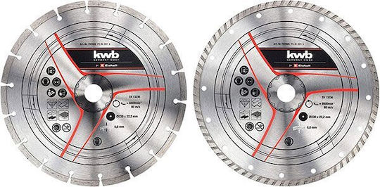 KWB Cutting Disc Construction Materials Hole Diameter 230mm 2pcs