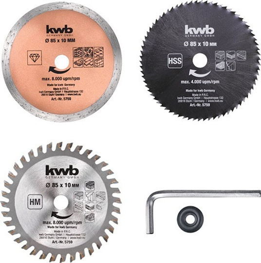 KWB Cutting Disc Construction Materials Hole Diameter 89mm 5pcs