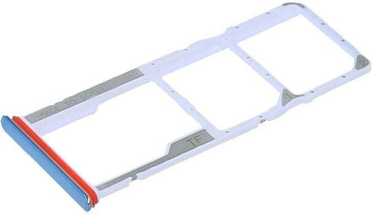Υποδοχή κάρτας Dual SIM SD Tray Μπλε για Redmi Note 10 Pro