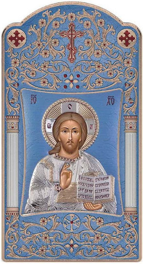 Slevori Εικόνα Jesus Christus Silber 8.4x16cm