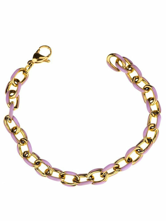 Paraxenies Bracelet Chain made of Steel Gold Plated