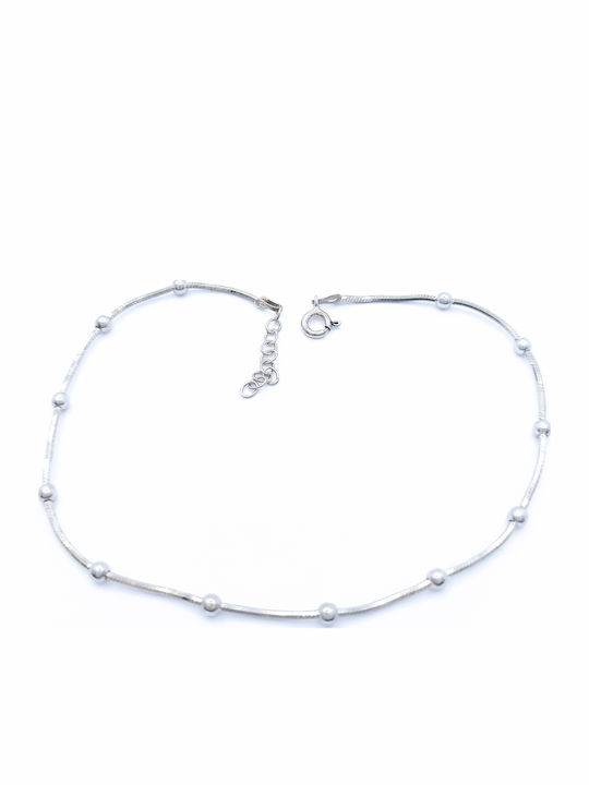PS Silver Сребърна Верига За Глезен 25.5см