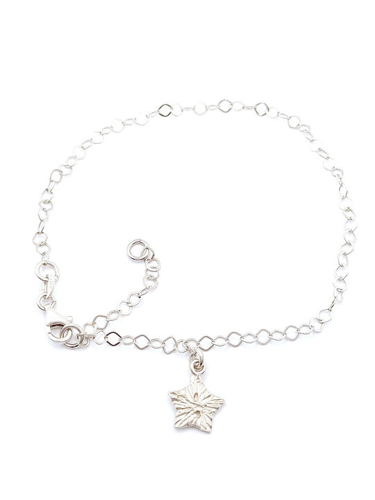 PS Silver Αλυσίδα Ποδιού από Ασήμι 25cm