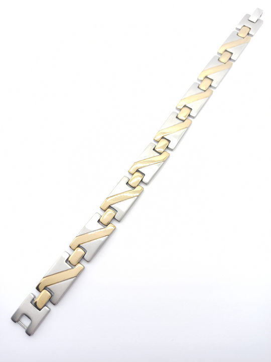 PS Silver Bracelet made of Steel Gold Plated