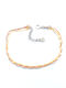 PS Silver Gold Plated Silver Anklet