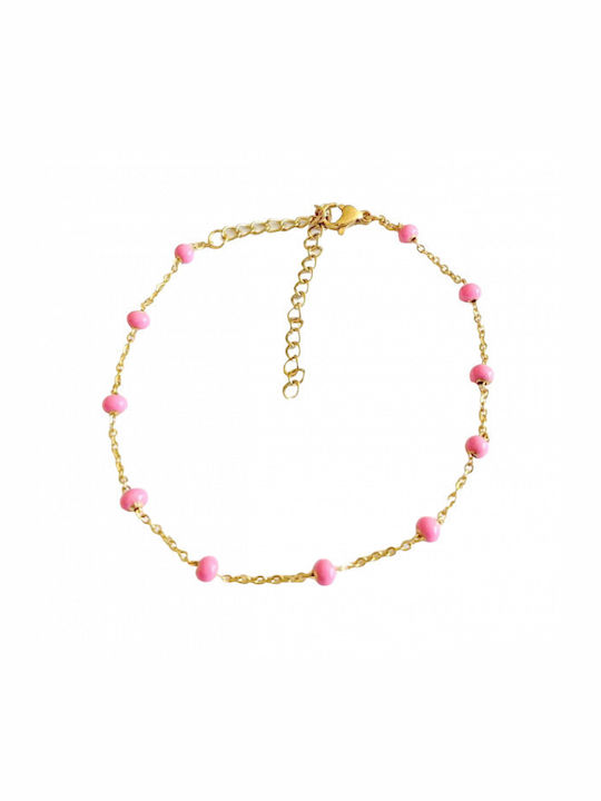 Tatu Moyo Bracelet Anklet Chain made of Steel Gold Plated