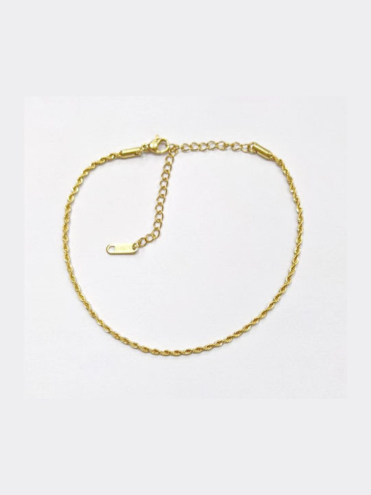 Kostibas Fashion Bracelet Chain made of Steel Gold Plated