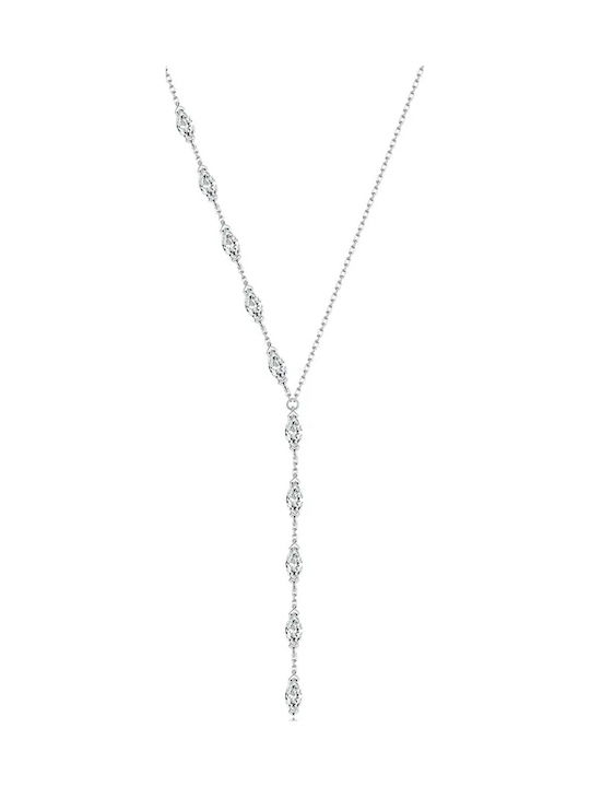 Bamoer Silber Halskette mit Zirkon Schwarzes