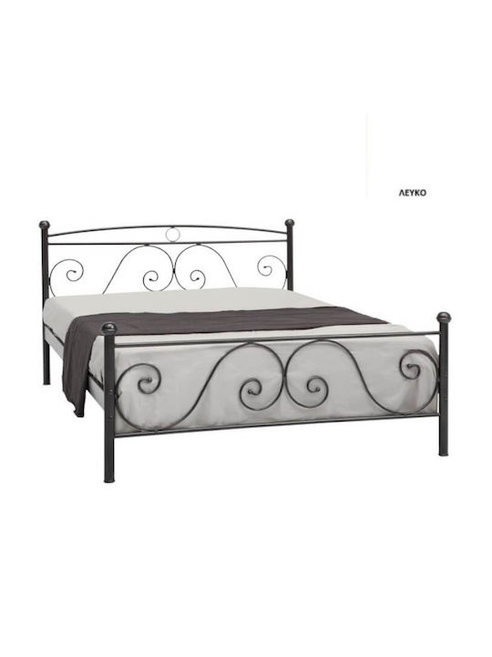 Ρόδος Bett Doppel Metall Weiß Für Matratze 140x...