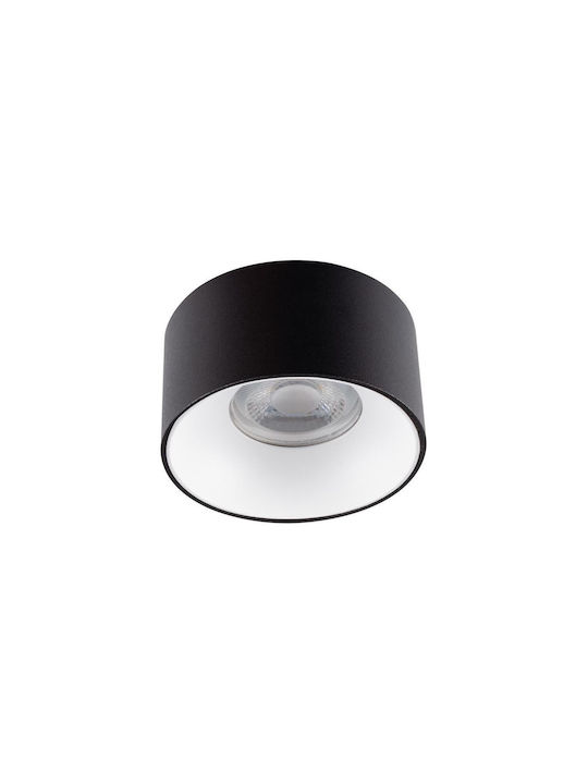 Kanlux Round Metallic Recessed Spot with Socket GU10 Black 1pcs