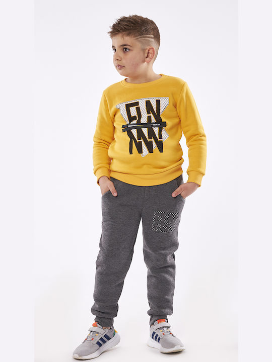 Hashtag Kids Sweatpants Set Yellow 2pcs