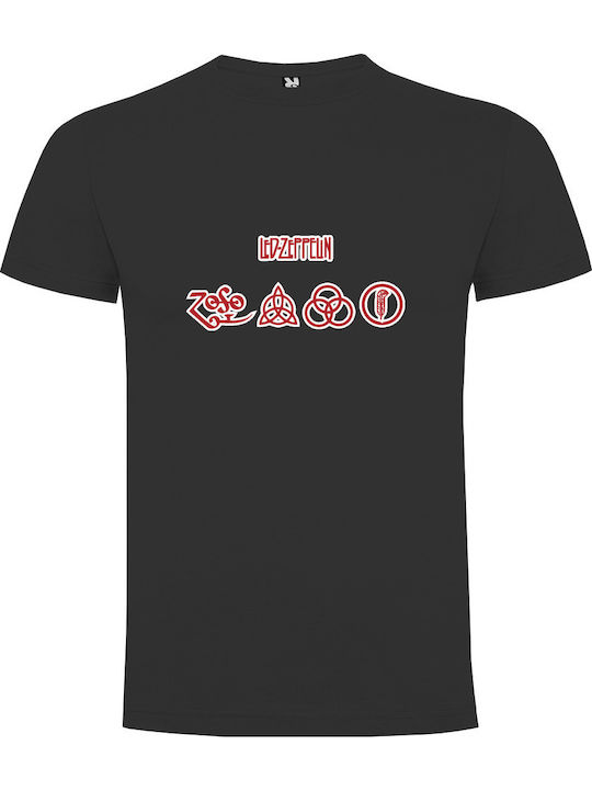 Tshirtakias Logo Symbols T-shirt Led Zeppelin Μαύρο