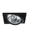 KT Lighting Τετράγωνο Μεταλλικό Χωνευτό Σποτ Μαύρο 1τμχ