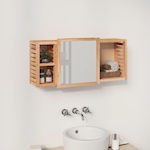 vidaXL Bathroom Cabinet L80xD17xH34cm Walnut