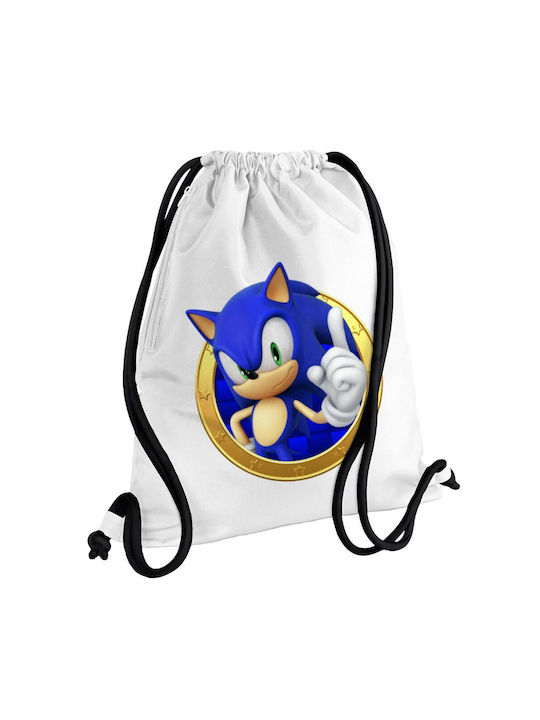 Koupakoupa Sonic The Hedgehog Τσάντα Πλάτης Γυμναστηρίου Λευκή