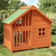 vidaXL Dog House Wooden Outdoor Brown 96x60.5x87cm
