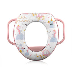 Lorelli Toddler Toilet Seat Soft-Padded with Handles Pink