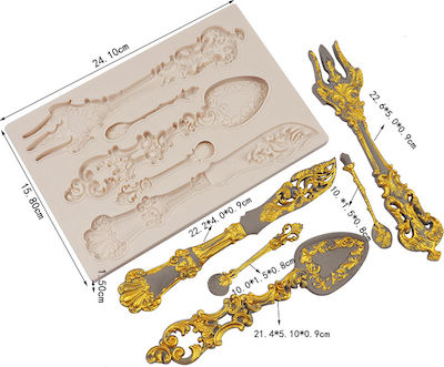 Silicone cutlery mould 24x16cm