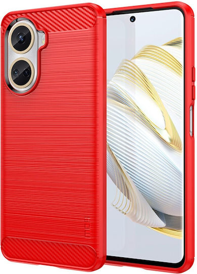 Mofi Brushed Umschlag Rückseite Silikon Rot (Huawei Nova 10)