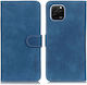 Khazneh Litchi Skin Texture Leather Back Cover Δερμάτινο Μαγνητικό Μπλε