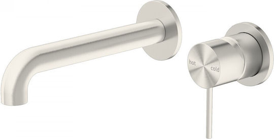 Sparke Musa 08 Brushed Nickel Built-in Mixer & Spout Set for for Bathroom Sink 1 Exit Silver Sparke Musa 08 Brushed Nickel Built-in Mixer & Spout Set for for Bathroom Sink 1 Exit Silver