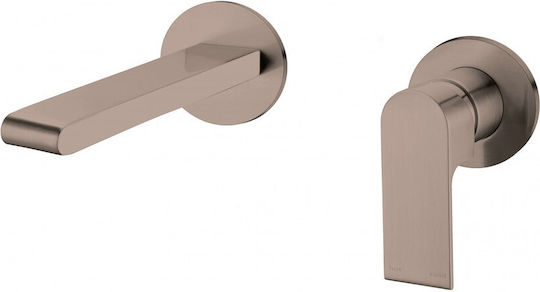 Sparke Lume 05 Brushed Rose Set Mischer & Auslauf für Wandmontage für für Waschbecken 1 Ausfahrt Kupfer Sparke Lume 05 Brushed Rose Set Mischer & Auslauf für Wandmontage für für Waschbecken 1 Ausfahrt Kupfer
