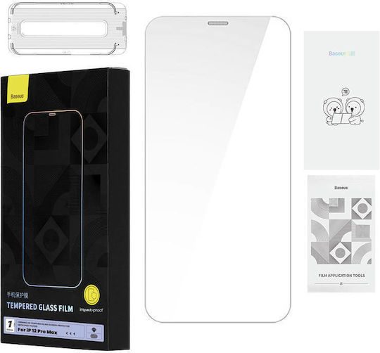 Baseus 0.4mm Full Face Tempered Glass (iPhone 12 Pro Max)