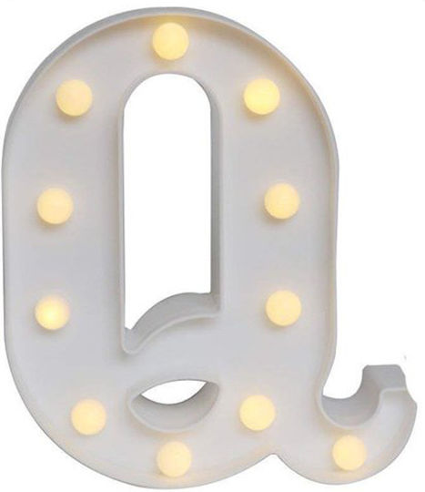 Dekorative Lampe Brief Weiß