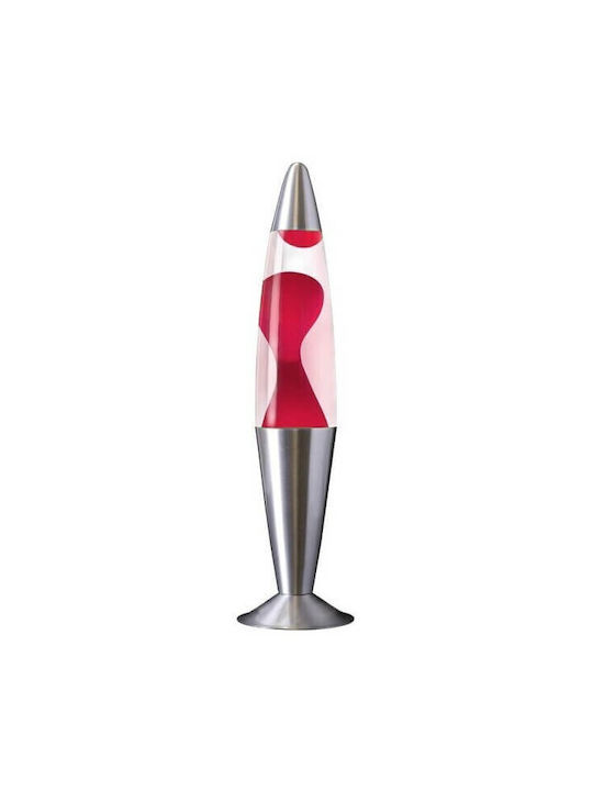 Dekorative Lampe Lavalampe Silber