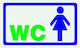 Infosign Πινακίδα WC Γυναικών 7x11.5cm 16493