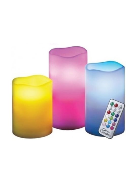 Διακοσμητικό Φωτιστικό με Φωτισμό RGB Κερί LED Μπαταρίας Πολύχρωμο