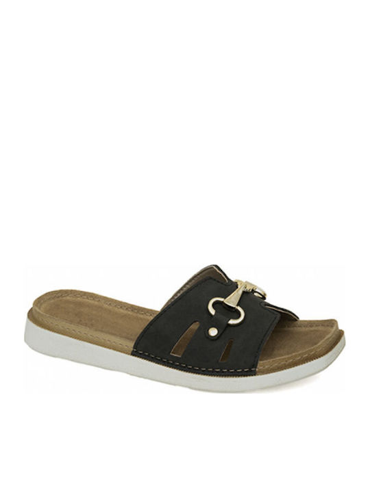 Women's Flat Sandals Anatomic in Black Color