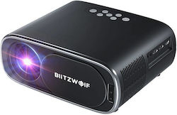 BlitzWolf BW-V4 Projektor Full HD Lampe LED mit Wi-Fi und integrierten Lautsprechern Schwarz