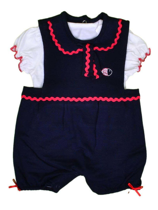 Axidwear Babystrampler Ärmellos Marineblau