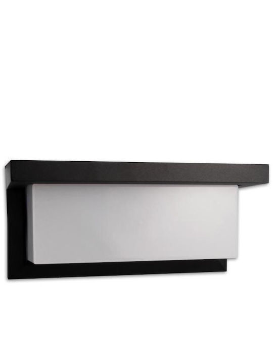 Lvt Επιτοίχια Εξωτερική Πλαφονιέρα LED IP54 12W με Φυσικό Λευκό Φως