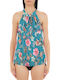 Fiocco Women's Blouse Sleeveless Turquoise