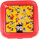 Mickey Mouse Clubhouse Πλαστικό Παιδικό Δοχείο Φαγητού Mickey 0.5lt Κόκκινο