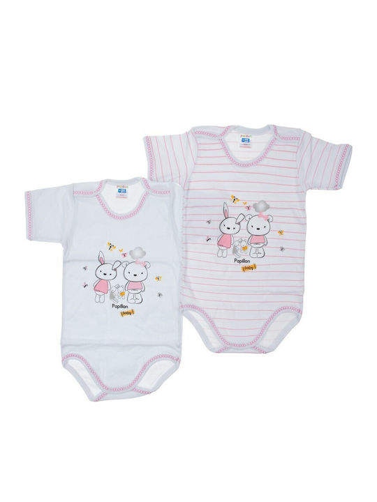 Papillon Kids Pink Bodysuits Set