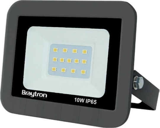 Braytron Στεγανός Προβολέας LED 10W Ψυχρό Λευκό 6400K IP65