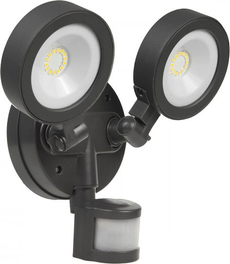 Maclean Energy Водоустойчив LED Прожектор 20W Неутрално Бяло 4000K с Motion Sensor IP65