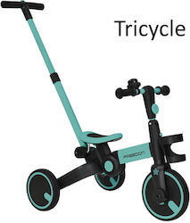 Bebe Stars Freedom Kids Tricycle with Push Handle for 1-5 Years Turquoise 821-184