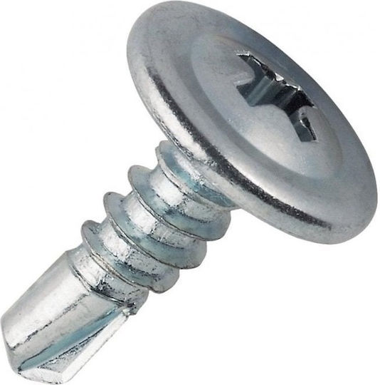 Selbstschneidend Blechschraube Kreuzschlitz Verzinkt DIN 7504 mit Durchmesser M3.5 und Länge 16mm 100Stück
