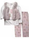 Kinder-Set mit Leggings & Jacke Winter 3Stück Beige