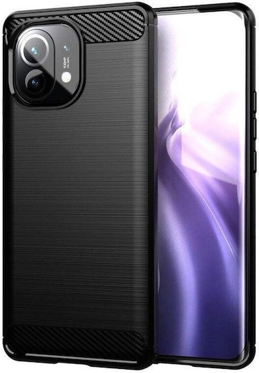 NetOne Carbon Silicone Back Cover Black Xiaomi Mi 11