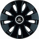 Jestic Car Hubcap Set with Honda Emblem 14" 4pcs Black