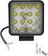 Squareς Waterproof Headlights Car LED Mercedes-Benz V 12 / 24V 48W 13cm with White Lighting 1pcs