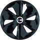 Jestic Car Hubcap Set with Bmw Emblem 14" 4pcs Black